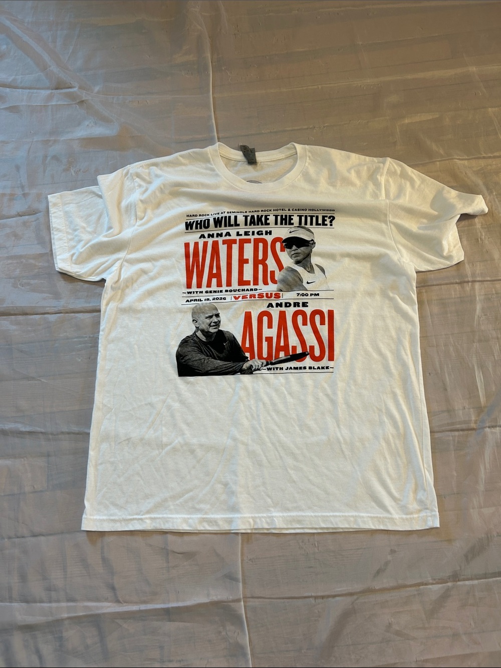 Next Level Apparel White T-Shirt with Red and Black Graphic
